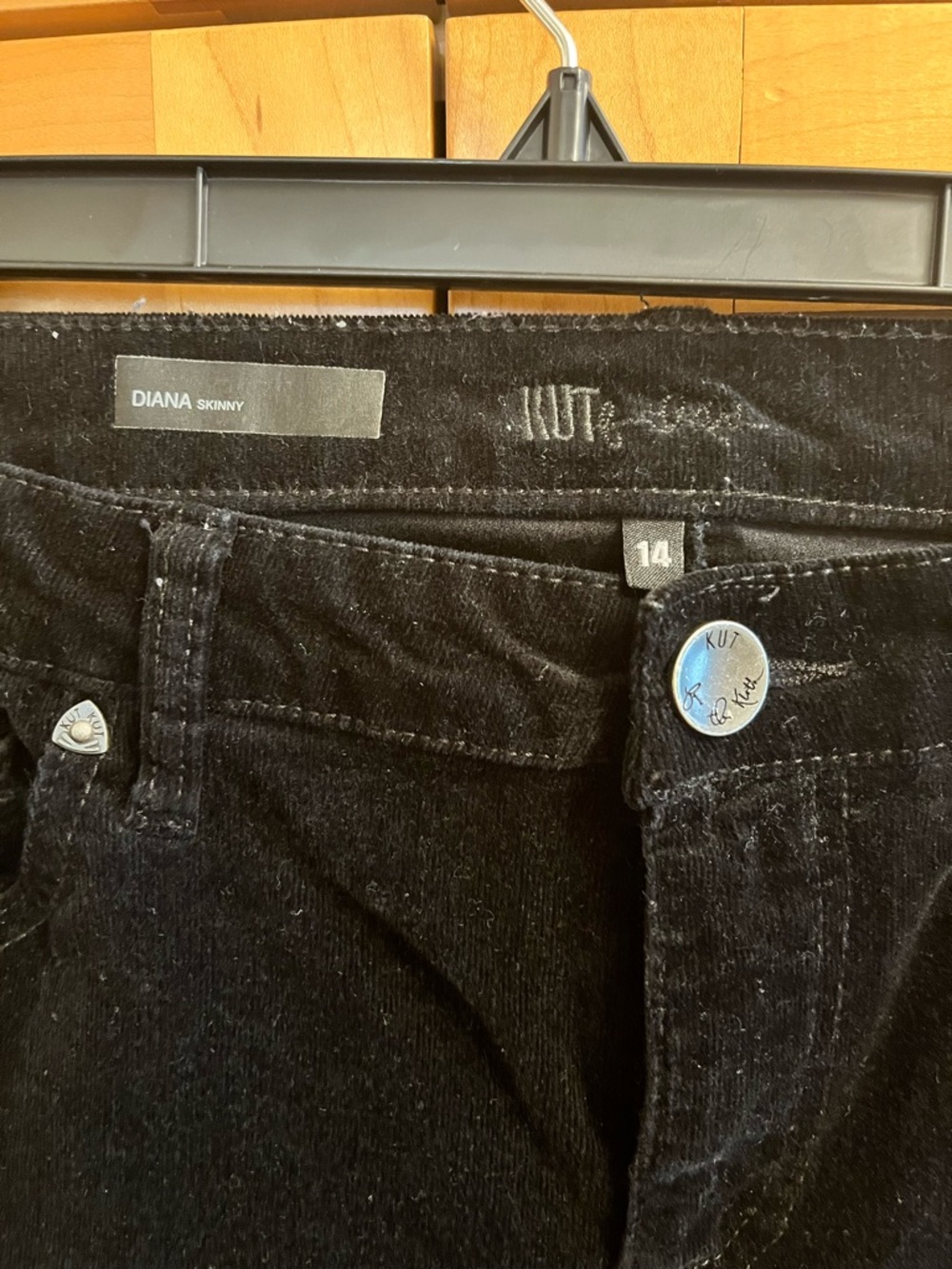 Kut From the Kloth Diana Black Corduroy Pants - Picture 2 of 3
